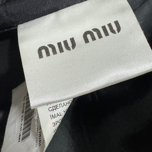 Miu Miu by PRADA Wool Coat with hood in grey size 42, Like New - Picture 6 of 9